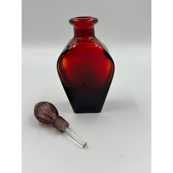 Vintage McKee Ruby Red Perfume Bottle 5 inch - Picture 2 of 3